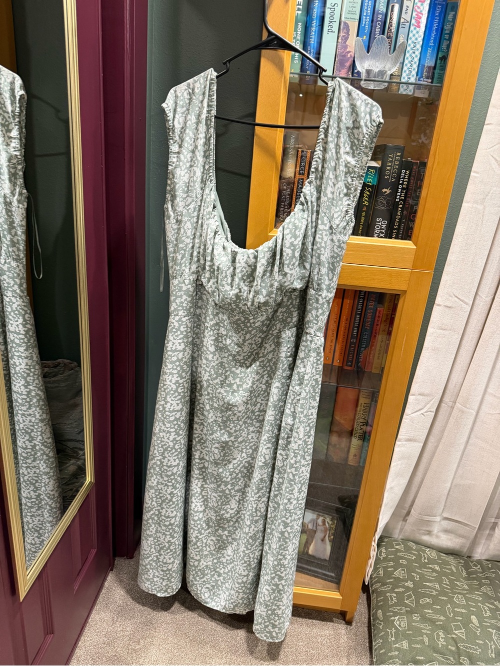 Abercrombie & Fitch Sage Green Floral Maxi Dress